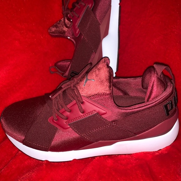 Burgundy Puma Muse 2 Satin 😍 - Picture 3 of 6
